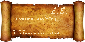 Lindwurm Surány névjegykártya